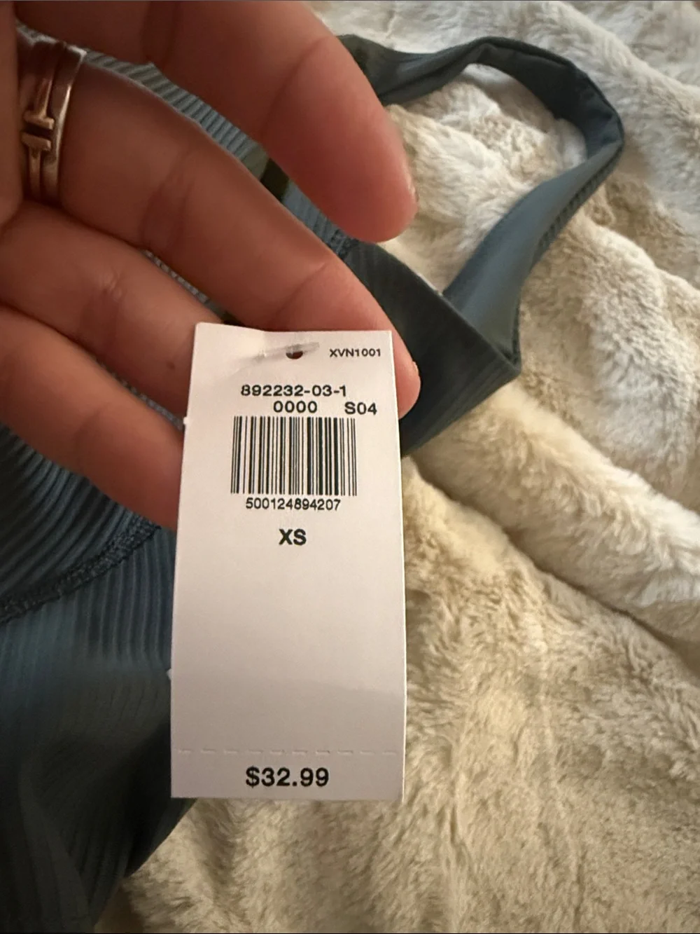 Old Navy Olive Ribbed V-Neck Long Line Sports Bra